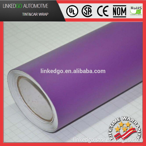 New Fashion Style Air Bubble Free Purple 1.52*30M Vinyl Sticker Matte Car Vinyl Wrap